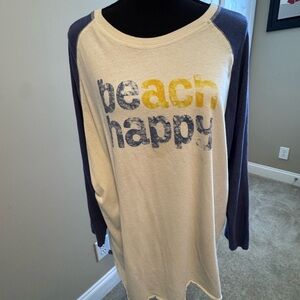 30A Beach Happy 3/4 Sleeve Raglan Shirt